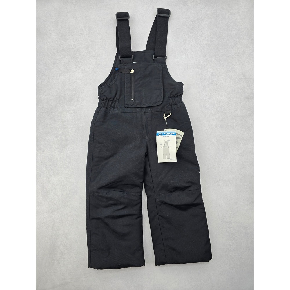 Black Insulated Overall Bib Ski Slalom Toddler Snowboard Snow Pants Boys Small